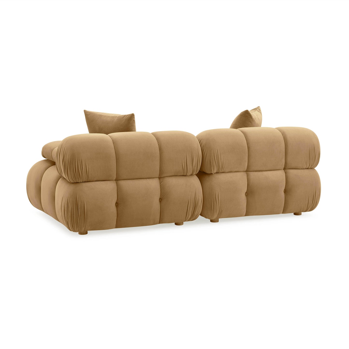 skully cafe au lait performance velvet modular loveseat