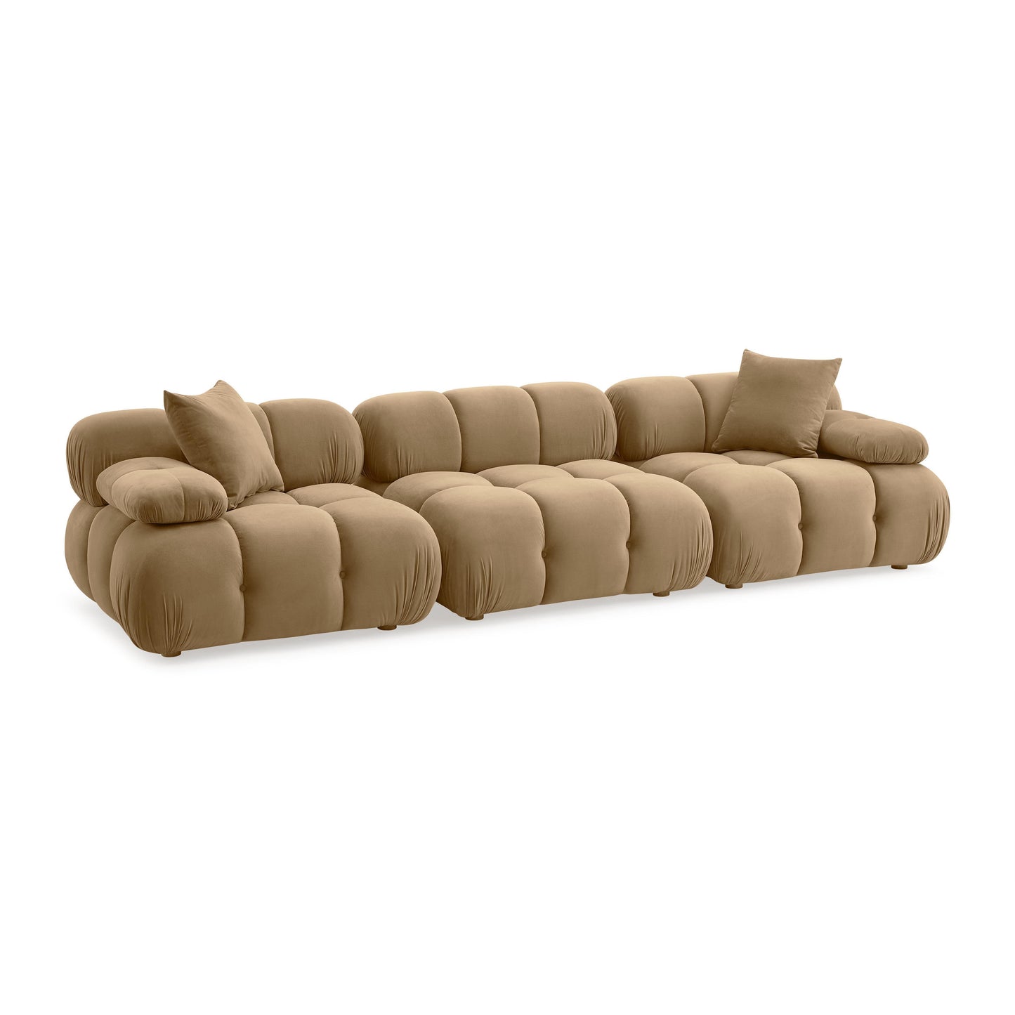 skully cafe au lait performance velvet modular sofa