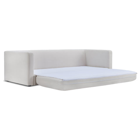 Florence Siena Ryan 91" Cream Upcycled Performance Linen Sleeper Sofa - image 7