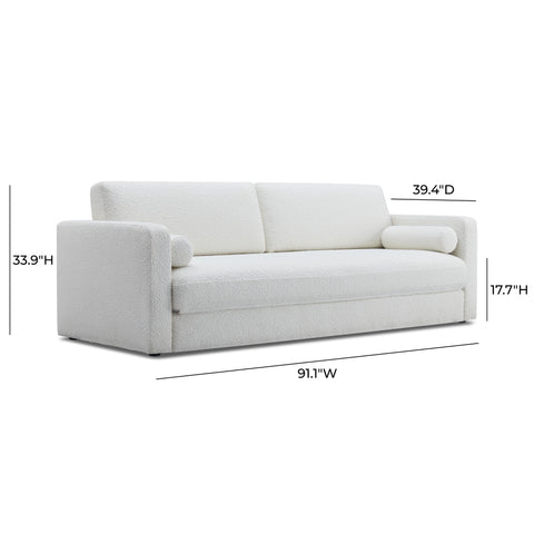 Florence Siena Ryan 91" Performance Boucle Sleeper Sofa - image 9
