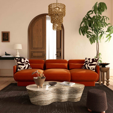 Delphine Beaumont 90.5" Performance Velvet Sofa - image 2