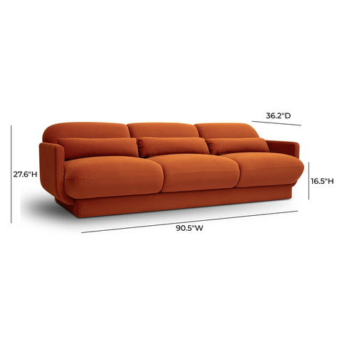 Delphine Beaumont 90.5" Performance Velvet Sofa - image 6