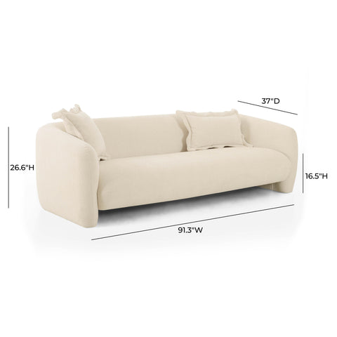 Beatrice Montrose 91" Sandstone Textured Performance Fabric Sofa - image 6