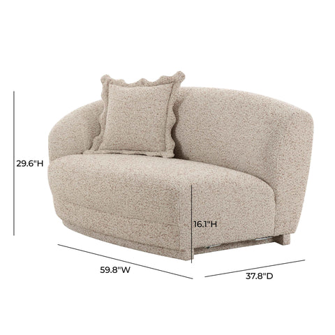 Delphine Navarre 60" Two-Tone Textured Performance Boucle Loveseat - image 6