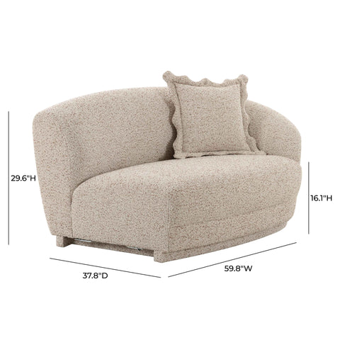 Delphine Navarre 60" Two-Tone Textured Performance Boucle Loveseat - image 6