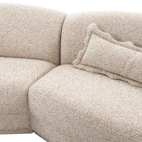 Delphine Navarre 3-Piece Two-Tone Textured Performance Boucle Sectional - image 5