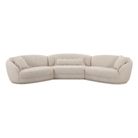 Delphine Navarre 3-Piece Two-Tone Textured Performance Boucle Sectional - image 3
