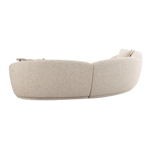Delphine Navarre 3-Piece Two-Tone Textured Performance Boucle Sectional - image 4