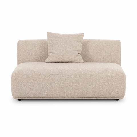 Camille Valois 54" Cream Performance Boucle Armless Loveseat - image 2
