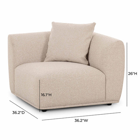 Camille Valois Cream Performance Boucle Corner Chair - image 5