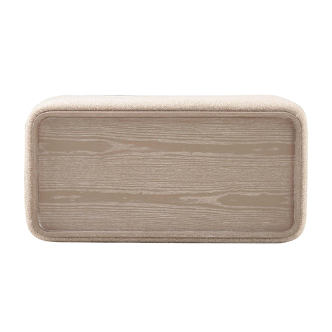 Camille Valois Cream Performance Boucle Ottoman Table - image 4