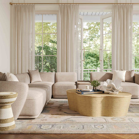 Camille Valois 6-Piece Cream Performance Boucle Large Sectional - image 2