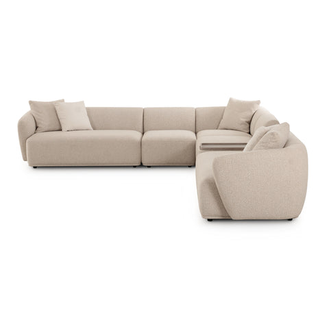Camille Valois 6-Piece Cream Performance Boucle Large Sectional - image 3