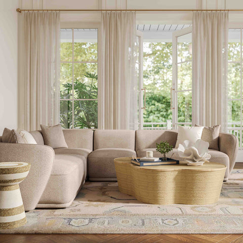 Camille Valois 4-Piece Cream Performance Boucle Sectional - image 2