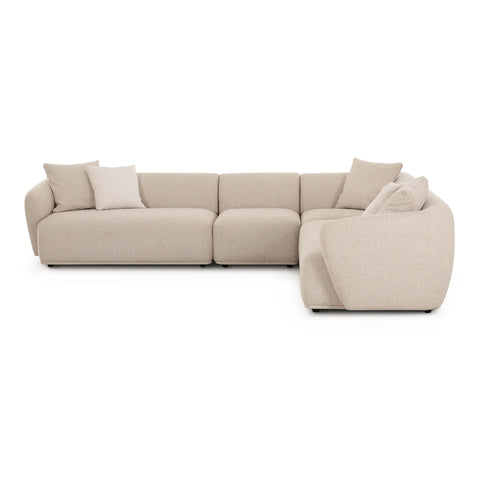 Camille Valois 4-Piece Cream Performance Boucle Sectional - image 3