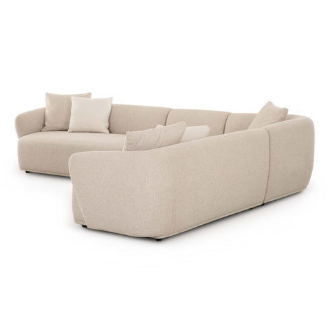 Camille Valois 4-Piece Cream Performance Boucle Sectional - image 4