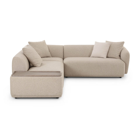 Camille Valois 4-Piece Cream Performance Boucle Chaise Sectional - image 3