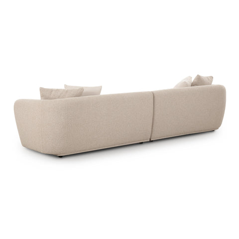 Camille Valois 118" Cream Performance Boucle Sofa - image 4
