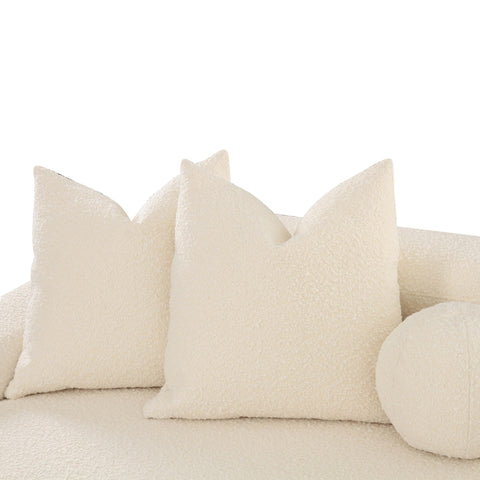 Genevieve Montrose 141" Cream Performance Boucle Sofa - image 5