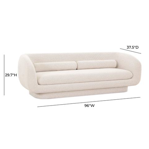 Celeste StClair 96" Cream Performance Boucle Sofa - image 6