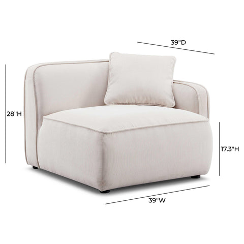 Sabine Verona Performance Corduroy Velvet RAF Corner Chair - image 5