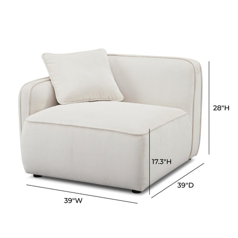 Sabine Verona Performance Corduroy Velvet LAF Corner Chair - image 5