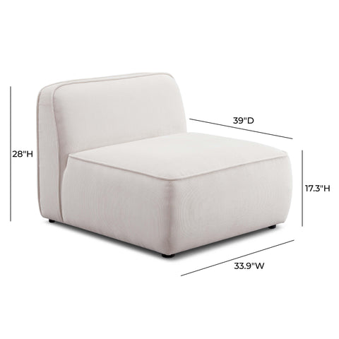 Sabine Verona Performance Corduroy Velvet Armless Chair - image 4
