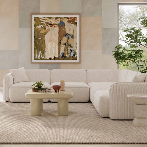 Sabine Verona 5-Piece Performance Corduroy Velvet Modular L-Sectional - image 2