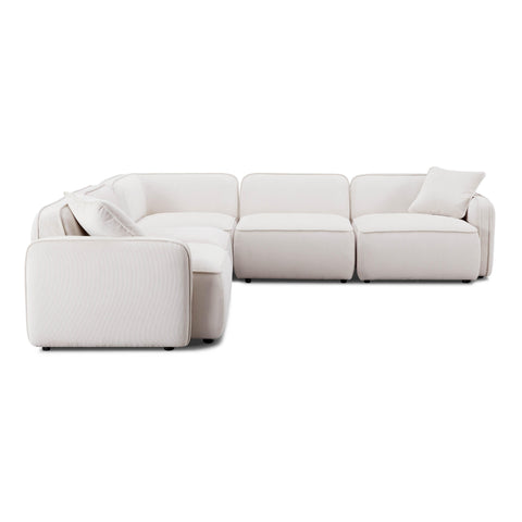 Sabine Verona 5-Piece Performance Corduroy Velvet Modular L-Sectional - image 3