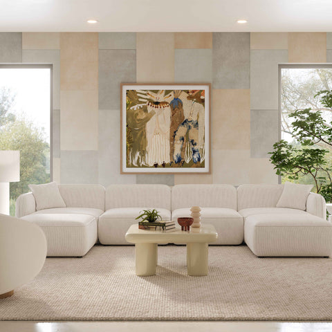 Sabine Verona 6-Piece Performance Corduroy Velvet  Modular U-Sectional - image 2