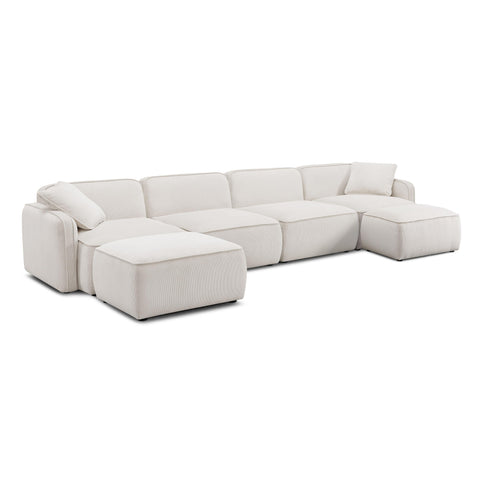 Sabine Verona 6-Piece Performance Corduroy Velvet  Modular U-Sectional - image 1
