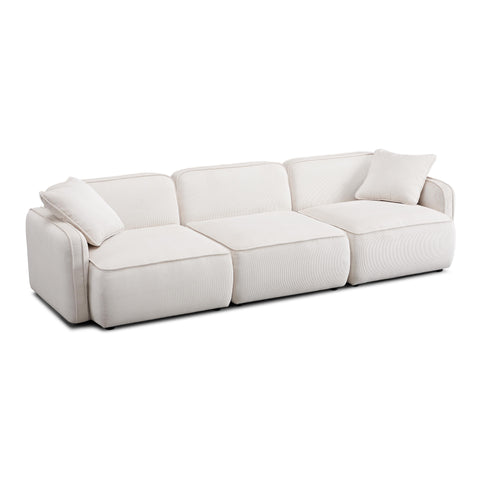 Sabine Verona 112" Performance Corduroy Velvet Modular Sofa - image 1
