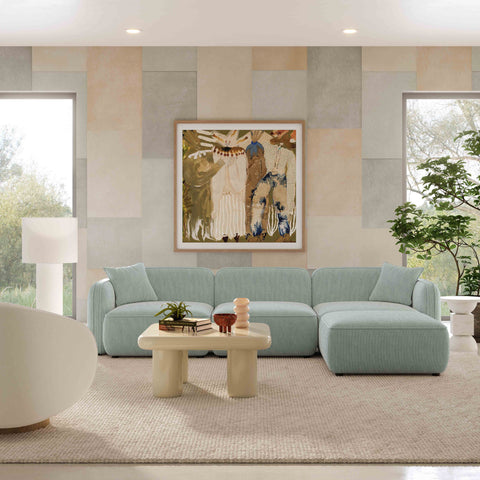 Sabine Verona 4-Piece Performance Corduroy Velvet Modular Sectional - image 2