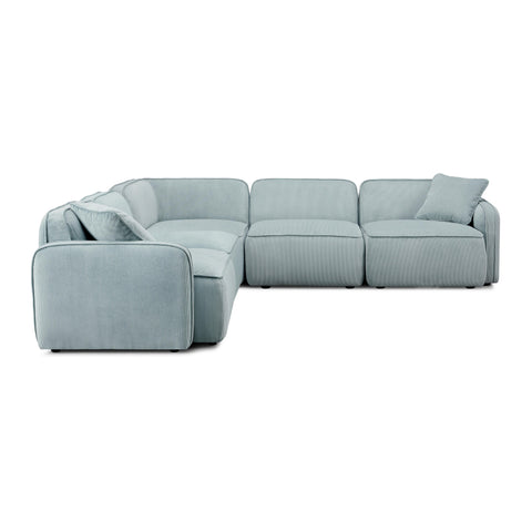 Sabine Verona 5-Piece Performance Corduroy Velvet Modular L-Sectional - image 3