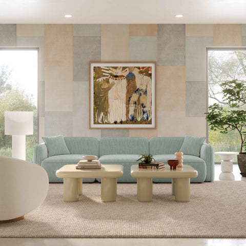 Sabine Verona 112" Performance Corduroy Velvet Modular Sofa - image 2