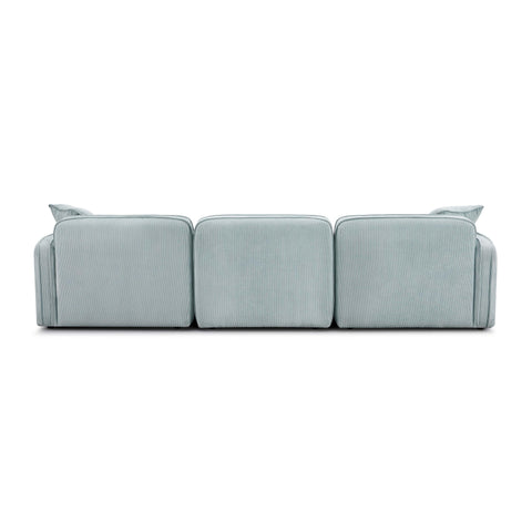 Sabine Verona 112" Performance Corduroy Velvet Modular Sofa - image 4