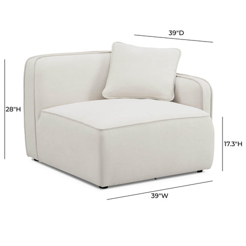 Sabine Verona Sand Upcycled Performance Linen RAF Corner Chair - image 5