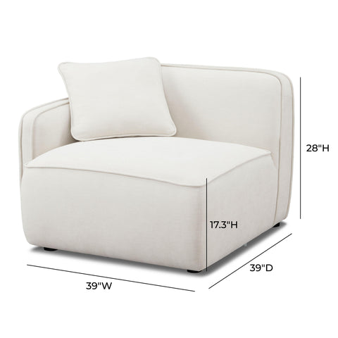 Sabine Verona Sand Upcycled Performance Linen LAF Corner Chair - image 5
