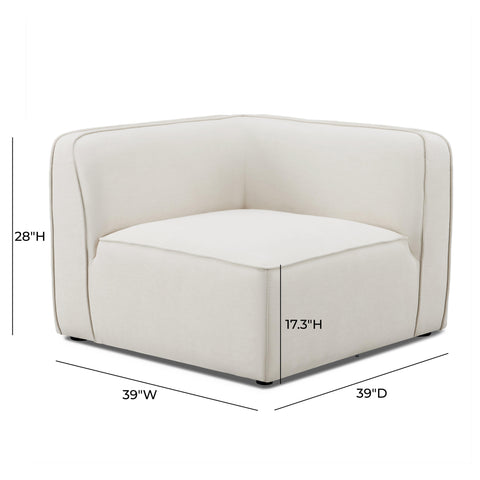 Sabine Verona Sand Upcycled Performance Linen Corner Chair - image 4