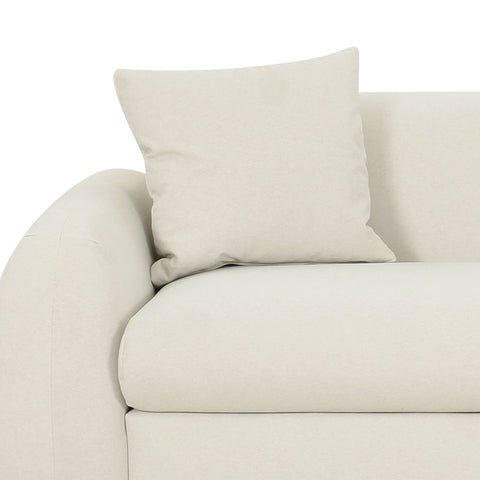 Odette Marlowe 100" Cream Performance Faux Mohair Sofa - image 4