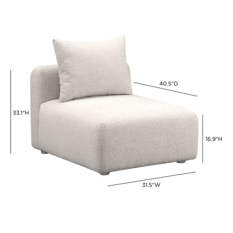 Camille Loire Contract-Grade Textured Fabric Modular Armless Chair - image 5