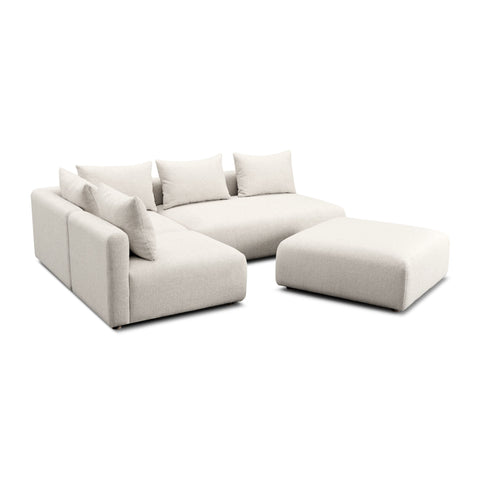 Camille Loire 4-Piece Contract-Grade Textured Fabric Modular Chaise Sectional - image 4