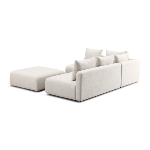 Camille Loire 4-Piece Contract-Grade Textured Fabric Modular Chaise Sectional - image 5