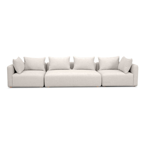 Camille Loire 145" Contract-Grade Textured Fabric Long Sofa - image 2