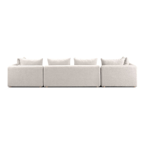 Camille Loire 145" Contract-Grade Textured Fabric Long Sofa - image 3