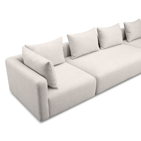 Camille Loire 145" Contract-Grade Textured Fabric Long Sofa - image 4