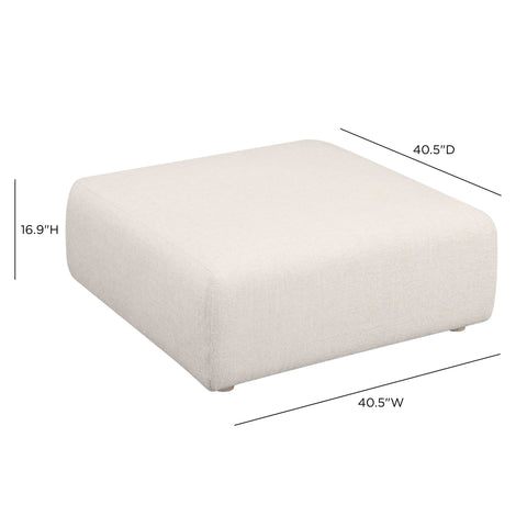 Camille Loire Contract-Grade Textured Fabric Ottoman - image 5
