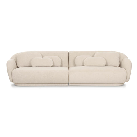 Margaux Orleans 115" Cream Performance Boucle Modular Sofa - image 3
