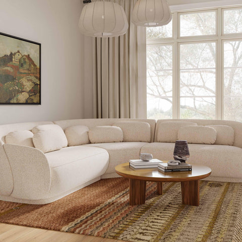 Margaux Orleans 3-Piece Cream Performance Boucle Modular L-Sectional - image 2