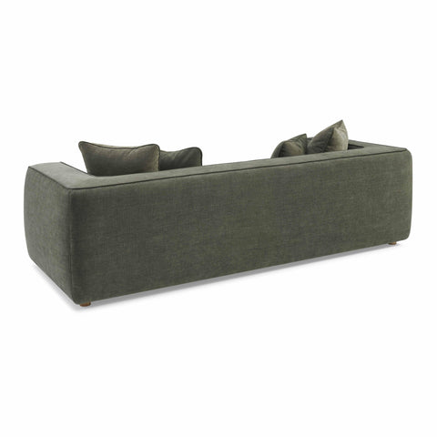 Alessia Versailles 96" Olive Green Upcycled Performance Basketweave Sofa - image 3